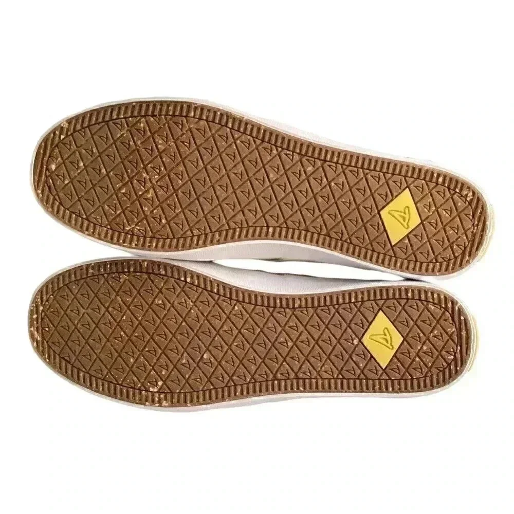 Sperry Crest Boat Women 9.5 Lace-Up Boat Shoes Gray Canvas Fabric Barrel Tie NEW - Picture 7 of 7